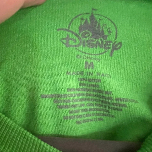 Disney Walt World Mickey Mouse Tee Adult Shirt Size Medium Green 100% Cotton - Picture 3 of 5
